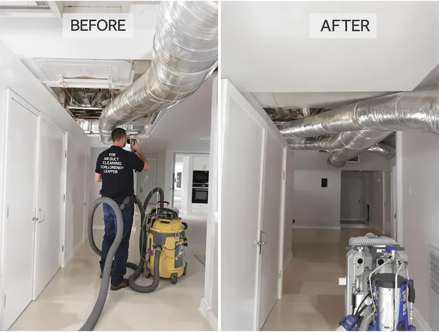 Smithfield Air Duct Cleaning professional performing thorough air duct cleaning in Smithfield