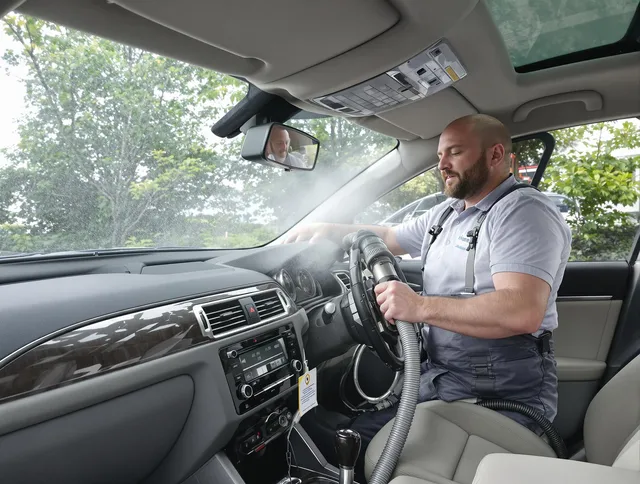 Smithfield Air Duct Cleaning specialist performing professional car duct cleaning in Smithfield